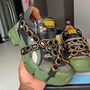Gucci Wmns Flashtrek Crystals 'Green